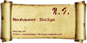 Neuhauser Ibolya névjegykártya