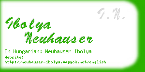 ibolya neuhauser business card